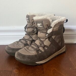 Sorel Tan and Brown Insulated Women’s Boots